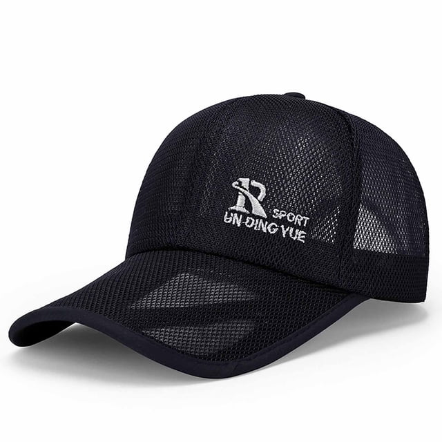 Men Embroidered Letters Baseball Cap Mesh Breathable Cap Sunscreen Sunshade Mesh Hat Baseball Caps hats for men Blue