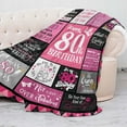 thumbnail image 2 of LHSHID 80th Birthday Gifts for Women Blanket80th Birthday Gifts Ideas80th Birthday Decorations80 Year Old Birthday Gifts for WomenBirthday GiftsThrow Blanket 30"x40", 2 of 7