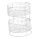 thumbnail image 5 of Cesta Organizadora Metálica con Diseño de Doble Capa para Almacenamiento Eficiente en Cocina Incluye Cesta para Frutas Soporte Organizador de Malla y blanco, 5 of 8