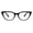 Black, variant on In Style Eyes Stylish Large Cateye Reading Glasses for Women Clear Rose +1.75