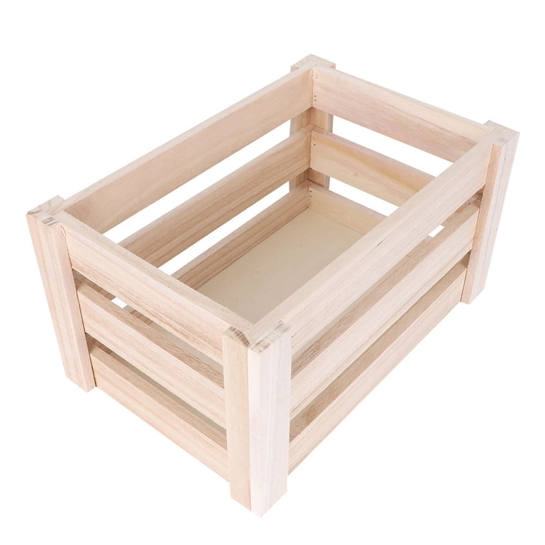 PTOOTP Wooden Crate Storage Box with Elegant Hollow Out Design for ...