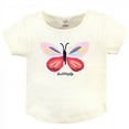 thumbnail image 3 of Touched by Nature Baby and Toddler Girl Organic Cotton Hoodie, Bodysuit or Tee Top, and Pant, Bright Butterflies Toddler, 3 Toddler, 3 of 4