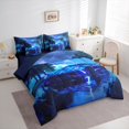 thumbnail image 2 of Manfei Sports Car 7-Piece Twin Bedding,Rainy Woods Bedding Comforter Set,Blue,Navy Blue Reversible, 2 of 7