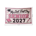 thumbnail image 3 of Back to School Senior 2027 Class of 2027 Banner, My Last First Day Office Classroom Decor, Officially A Senior Wall Hanging Sign for School Year Kickoff Photos (72x48 Inch, Pink), 3 of 7