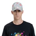 thumbnail image 4 of Balery Bunny cartoon with easter Gorra de béisbol de tamaño ajustable para correr, entrenar y actividades al aire libre. Gorra de papá para todas las estaciones., 4 of 6