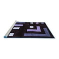 thumbnail image 2 of Ahgly Company Machine Washable Indoor Rectangle Abstract Blue Modern Area Rugs, 3' x 5', 2 of 4