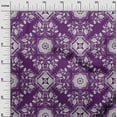 thumbnail image 3 of oneOone Rayon Purple Fabric Asian Block Tile Dress Material Fabric Print Fabric By The Yard 56 Inch Wide, 3 of 4