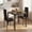 WoodTable-PU Gray, variant on Dining Table Set for 2, 3 Piece Kitchen Table Set with 2 Upholstered PU Leather Chairs for Dining Room, Living Room, Apartment, Small Space, Black