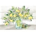 thumbnail image 2 of Tre Sorelle Studios 18x13 White Modern Wood Framed Museum Art Print Titled - Watercolor Lemons in  Mason Jar Landscape, 2 of 4
