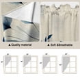 thumbnail image 3 of Blue Ombre Floral Kitchen Window Curtains, Swag Curtains Valance for Bedroom Living Room Bathroom, Spring Elegant Flowers Beige Rustic Rod Pocket Window Curtain Block Drapes 2 Panels 28"x36", 3 of 9