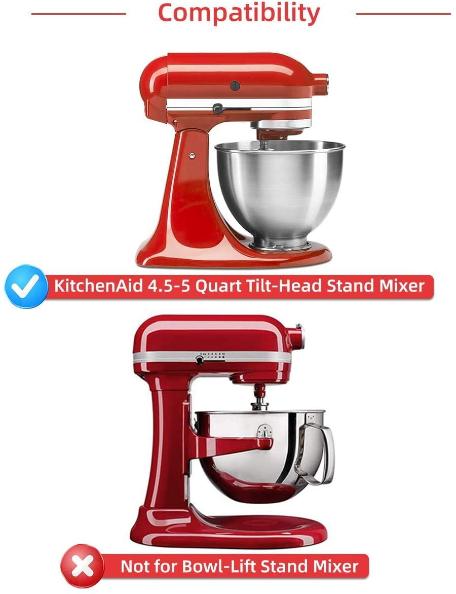 Hot Flex Edge Beater For 4.5-5 Quart Kitchenaid Tilt-Head Stand Mixer, Flat  Beater Bowl Scraper With Silicone Edges