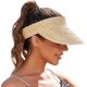 thumbnail image 1 of Straw Sun Visors & Hats for Women - Packable Beach Hats, Handmade, Sun Protection, 1 of 5