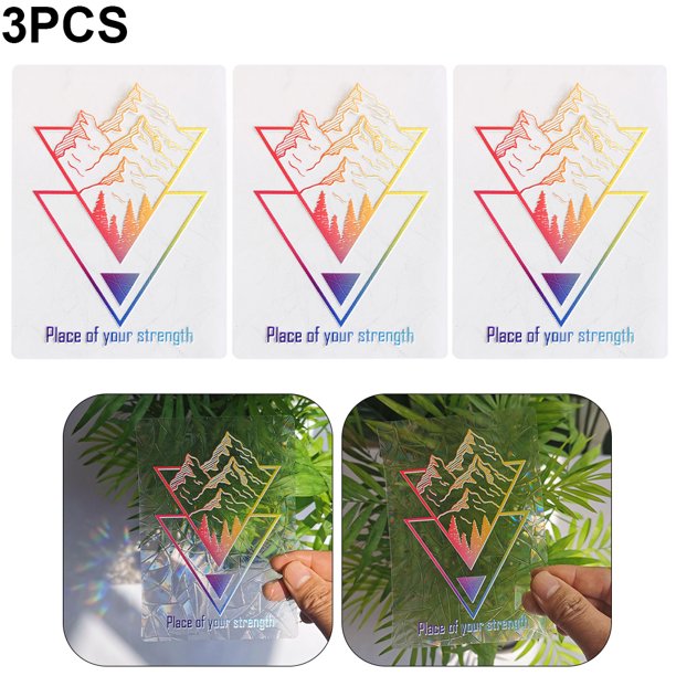 DQrwqpou Rainbow Prism Stickers Light Catcher PVC Window Decal Home Decor (RPS070)