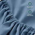thumbnail image 6 of (4 pack) Bare Home Fitted Sheet - 24" Extra Deep Pocket - Premium 1800 Collection - Queen, Coronet Blue, 6 of 8