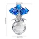 thumbnail image 3 of Adorno De Rosa De Cristal 1 piezas ramo de rosas de cristal de 4,33x3,35" Adorno decorativo de cristal transparente para decoración del hogar y regalos JASKFLY, 3 of 9