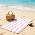 thumbnail image 6 of Taicans Pink Striped Cabana Beach Towel,30x60in Large Absorbent Soft Pool Towel,Quick Dry Sand-Free Lightweight Bath Towel for Adults Summer Beach Essentials, 6 of 6