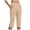 Beige, variant on GEWSEY Dressy Capri Pants for Women Stretch High Waisted Crop Work Pants Summer Casual Capris Slacks Yoga Trousers Dress Pant (Black, XXXL)