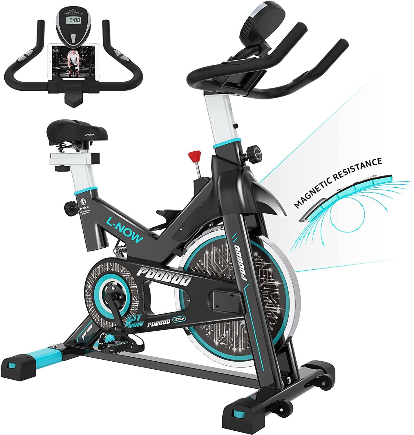 Pooboo Indoor Magnetic Cycling Bike Stationary Exercise Bike Home Cardio Workout 