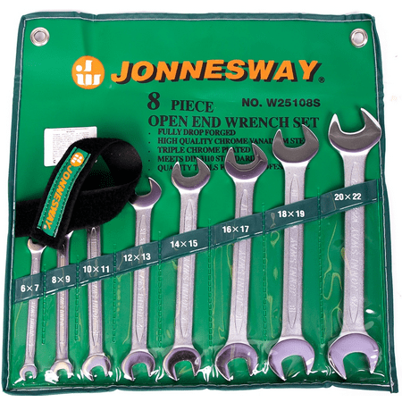 

W25108S / 8 PCS OPEN END WRENCH SET CR-V STEEL DIN: 3110 METRIC SIZE: 6X7 to 20X22 MM