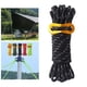 thumbnail image 1 of Cuerda de campamento Cola Guy Lines Tent Cord 5 mm 13 pies alta resistencia con tensor de ajuste negro, 1 of 8