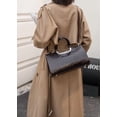 thumbnail image 5 of Genuine Cowhide Leather Women Satchel,Crocodile Embossed Crossbody Shoulder Handbag, 5 of 7