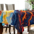 thumbnail image 3 of YAZAOO Square Tablecloth Oil Painting Of Volcano Pattern Tableclothes, 3 of 9
