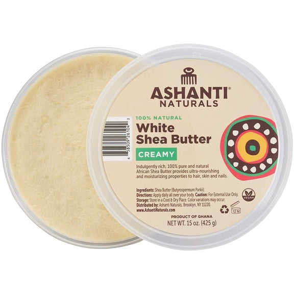 Ashanti Naturals Natural Shea Butter, Creamy Body Moisturizers, 15 Oz