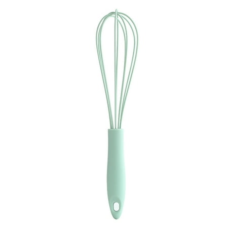 

Stainless Steel Handy Wire Whisk Kitchen Egg Frother Anti-slip Silk Beater Blender Practical Household Mixer (Olive Green)