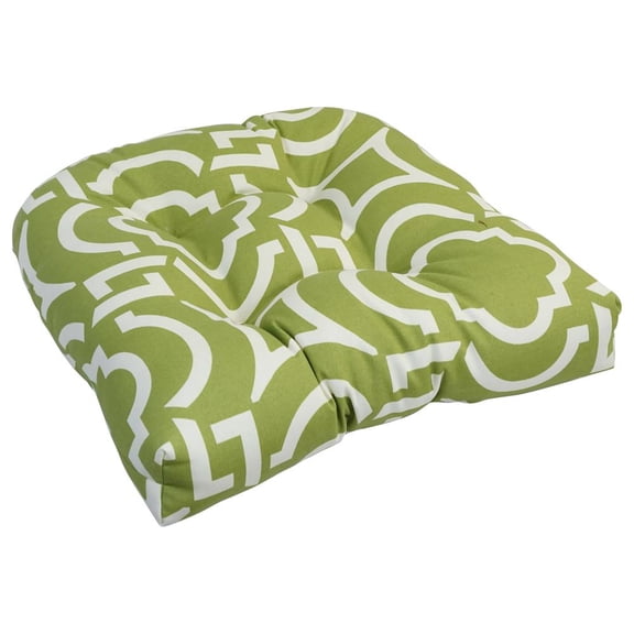 Blazing Needles 19-inch U-Shaped Spun Polyester Outdoor Tufted Dining Chair Cushion  93184-1CH-OD-131