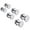 Stainless Steel, variant on Stainless Steel Women/Men Stud Earrings Dumbbell Ear Piercing Plugs 3 Pairs