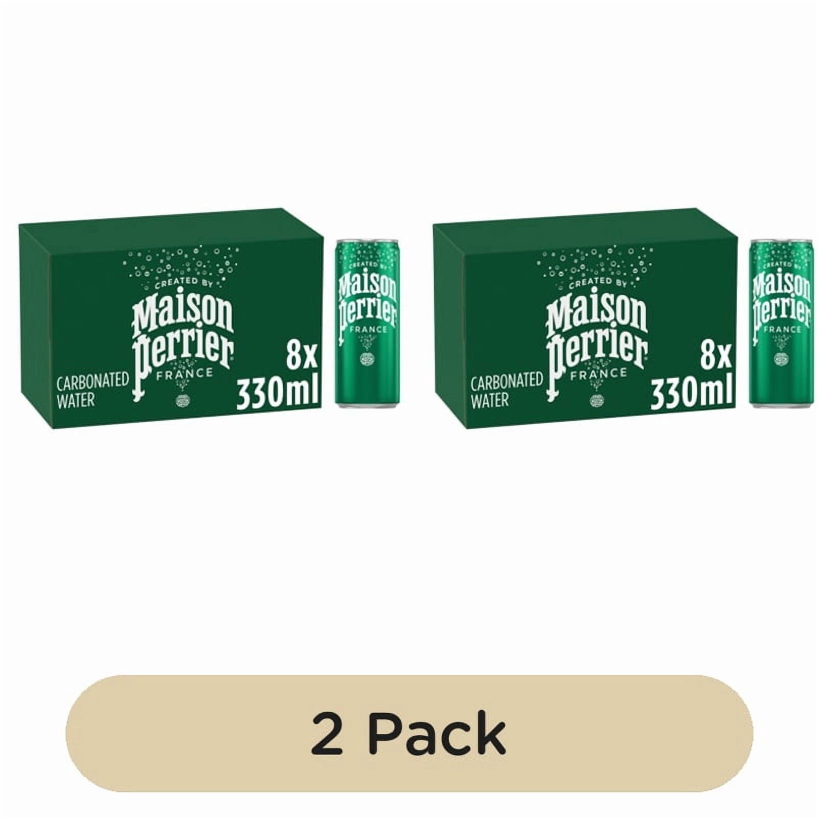 Maison Perrier Plain Sparkling Water cans 8 x 330ml, British Import (Pack of 2)