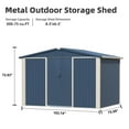 thumbnail image 4 of Supeer Metal Outdoor Storage Shed 8.5FT x 6.5FT, Steel Utility Tool Shed Storage House with Lockable Door, Metal Sheds Outdoor Storage for Backyard, Garden, Patio (Blue), 4 of 10