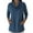 Blue, variant on Women's Cowl Neck Long Sleeve Blouse Elegant Soft Fabric Comfortable Tailored Fit Chic Daily Wear Top XXL Size Blue