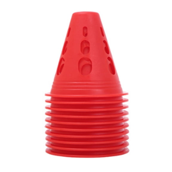 PBIYXQC 10Pcs Agility Training Cones, Colorful Sports Marker Cones with Windproof Holes for Roller Skating Soccer Football Practice