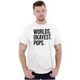 thumbnail image 4 of Worlds Okayest Pops Grandfather Men's Graphic T Shirt Tees Brisco Brands X, 4 of 6