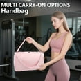 thumbnail image 5 of Gocvo Small Gym Bag with Shoe Compartment, Lightweight Duffle Bag for Women Men, Travel Bag with Wet Pocket for Gym Yoga Swim Weekend Bag (Pink), 5 of 10