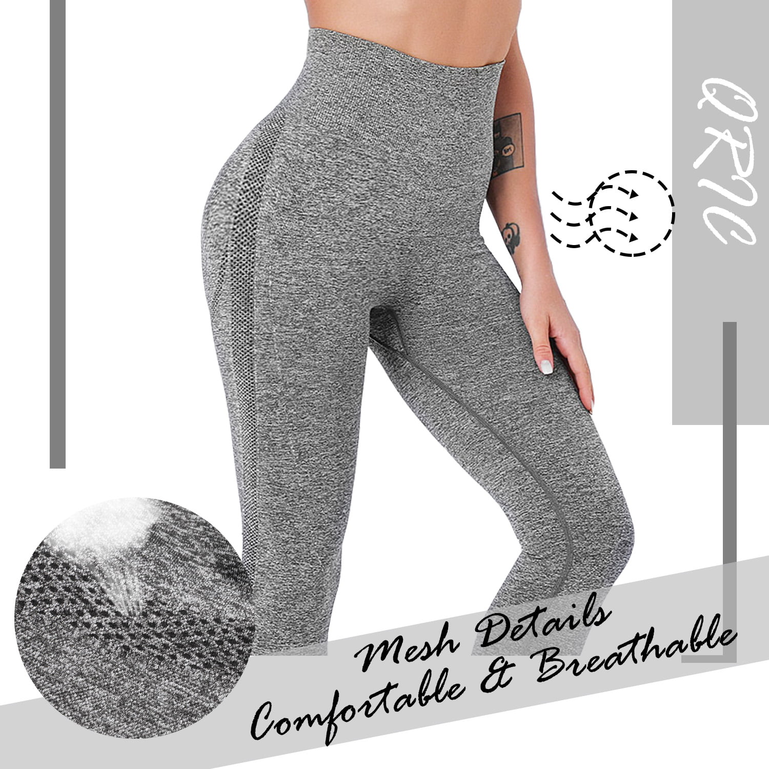 RUNNING GIRL Scrunch Butt Lifting Leggings Women,High Waisted Seamless Workout  Leggings Gym Booty Tights Tummy Control Pants(2896Grey S) at  Women's  Clothing store