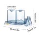 thumbnail image 4 of Toothbrush Cup Set, Wash Cup Storage Rack, 2-Tier Bathroom Organizer, Portable Foldable Design, Metal Frame Construction, for Bedroom, 4 of 8