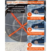 AutoSock AL114 - Commercial Vehicle Snow Socks for Tires on Buses and Trucks, Pack of 2