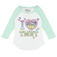 thumbnail image 2 of Teenage Mutant Ninja Turtles Girls' I Love TMNT Kids Raglan Tee Shirt, 2 of 7