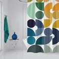 thumbnail image 5 of Kids Shower Curtain Colorful Rainbow Retro Fun Geometric Cute Teen Bright Polka Dot Girls Extra Long XL Large Bathroom Decor Polyester Fabric Plastic Hooks 12 Pack (72Wx84L), 5 of 6