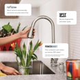 thumbnail image 3 of Moen 7882Srs Genta Lx One-Handle Modern Kitchen Faucet With Pull Down Sprayer With A Reflex Docking Head And Featuring Power Boost For A Faster Clean, Spot Resist Stainless, 3 of 5