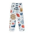 thumbnail image 5 of Xecao Watercolor Nautical Men's Straight Lounge Pajama Pants: The Ultimate in Comfortable Sleepwear, 5 of 9