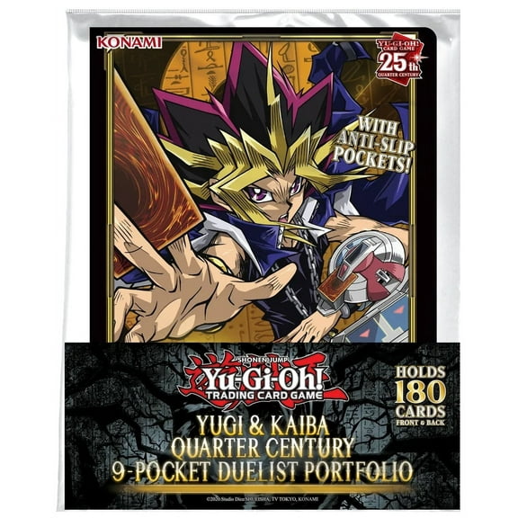 Konami Yu-Gi-Oh! 9-Pocket Duelist Portfolio - YUGI & KAIBA QUARTER CENTURY (Holds 180 Cards)
