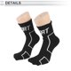 thumbnail image 3 of Calcetines de ciclismo anti-fricción l Calcetines de bicicleta al aire libre negros unisex 1 par con diseño cuadrado a color reflectante, 3 of 6