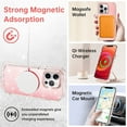 thumbnail image 7 of Meifigno Glitter Magnetic Case Designed for iPhone 13 Pro Max 6.7" Compatible with Magsafe, Crystal Bling Shockproof Protective Phone Case for Women Girls, Sparkle Pink, 7 of 7