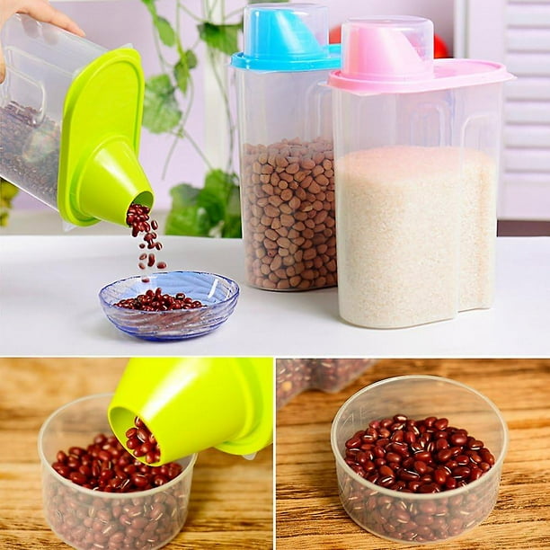 Recipiente Hermético BranQ Home Essential - 2,33 L, Sin BPA, Para Alimentos, Harina, Cereales, Azúcar