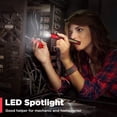 thumbnail image 2 of WORKPRO Linterna LED recargable de 450 lúmenes con luz negra UV de 365 nm Linterna multifuncional para emergencias mecánicas al aire libre Grandes regalos, 2 of 7
