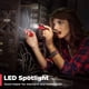 thumbnail image 2 of WORKPRO Linterna LED recargable de 450 lúmenes con luz negra UV de 365 nm Linterna multifuncional para emergencias mecánicas al aire libre Grandes regalos, 2 of 7