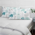 thumbnail image 4 of Turquoise Coastal Pillow Covers Queen, Nautical Summer Beach Coral Sea Turtle Soft Brushed Microfiber Breathable Throw Pillow Covers, Pillowcase with Zipper for Couch Sofa Bedroom Living Room 20"x30", 4 of 9
